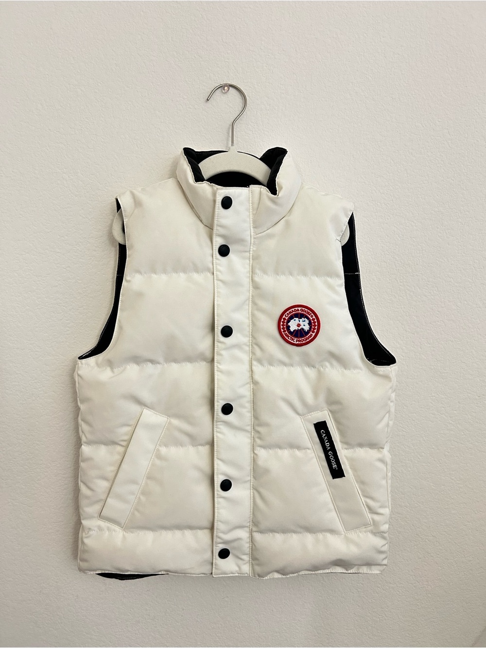 Canada Goose Kids Cream Down Vest with Full Zip
